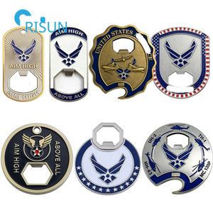 Porte-monnaie commémoratif en métal personnalisé pour les forces de l'USAF, de la USMC et de la USN, avec ouvre-bouteille, pour les vétérans - Product Image 2