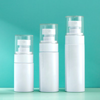 Flacon pulvérisateur à fine brume en PET blanc avec capuchon de protection transparent, flacon pulvérisateur cosmétique vide, atomiseur de voyage rechargeable