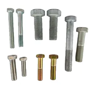 Professional supplier of UNC UNF hex bolts zinc plated black plain hot-dip galvanised