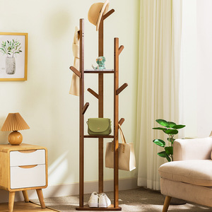 Simple coat <b>rack</b> for home, rental, bedroom storage, floor-standing <b>clothes</b> <b>rack</b>, vertical <b>clothes</b> rod, minimalist and - Product Image 1