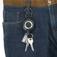 Porte-badge d'identification de câble métallique rétractable de style tactique extérieur