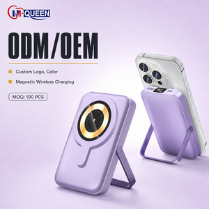 แบตเตอรี่ลิเธียมโพลิเมอร์แบบพกพา OEM PD 22.5W ชาร์จเร็ว 10000mAh พร้อมแท่นชาร์จไร้สายแบบแม่เหล็กขนาดเล็ก ดีไซน์บางเฉียบ ได้รับมาตรฐาน FCC CE - Product Image 1