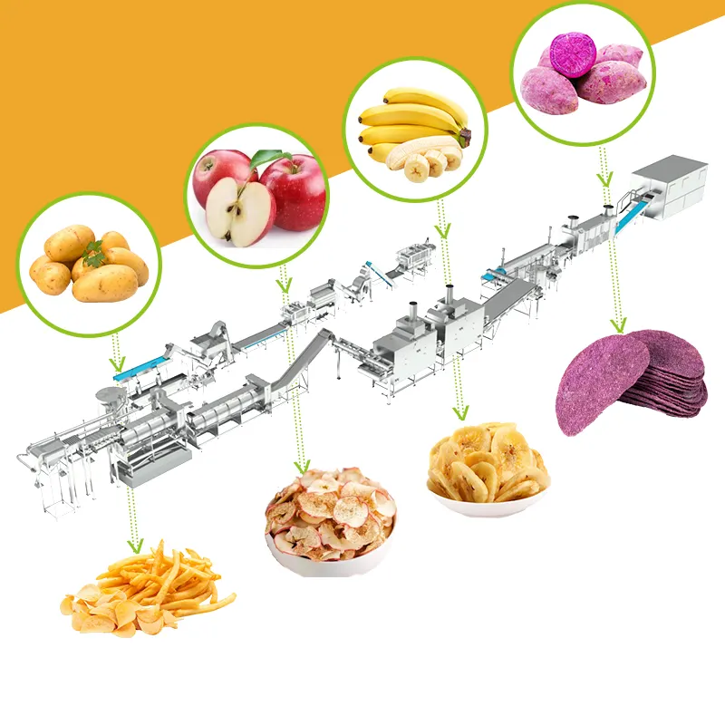 Produktions linie für frische Kartoffel chips Kartoffel chips zur Herstellung von Maschinen Produktions linie Anlage zur Herstellung von Kartoffel chips