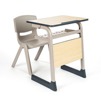 Ensemble de chaises de table de formation pour élèves du primaire et du secondaire pour les écoles Cours de tutorat Salle à manger Bureau à domicile-Matériau métallique durable