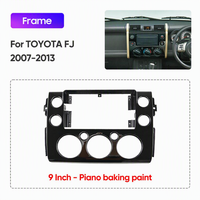 Pour Toyota FJ Cruiser 2007-2014 – Kit d'intégration autoradio Android 9 pouces avec cadre en plastique argent/noir