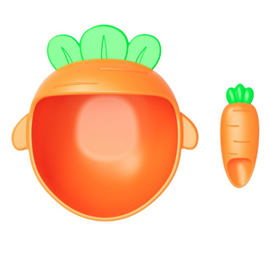 Children's Carrot Bowl Spoon Food Grade Mother and Baby Suction Cup Eating Complementary Food Bow - Product Image 4