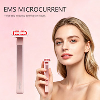 Dispositivo Facial 4 en 1 con Terapia de Luz Roja para Rostro y Cuello, Microcorriente, Antienvejecimiento y Masaje Facial