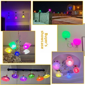 <span class=keywords><strong>Ampoule</strong></span> <span class=keywords><strong>LED</strong></span> en plastique en forme de poire <span class=keywords><strong>E27</strong></span> colorée avec CRI 70-80 et 50 lumens pour la décoration d'ambiance intérieure/extérieure des fêtes - Product Image 2