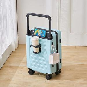 <span class=keywords><strong>Valise</strong></span> de voyage multifonctionnelle en gros 2026 Nouvelle collection pour adolescents avec porte-gobelet large et roulettes 20 pouces pour bagage à main |   Roues lisses - Product Image 5