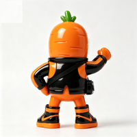 Figurine de collection personnalisée en forme de carotte de dessin animé, statue d'art en ABS, fabriquée en Chine, figurine de designer OEM sur mesure pour la vente en gros aux marques