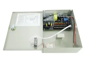 Back Up güç kaynağı kutusu erişim kontrolü 9CH CCTV güç kaynağı kutusu 12v 15a 180w CCTV güç kaynağı