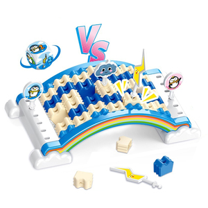 Jeu de société pour enfants, <span class=keywords><strong>animaux</strong></span> de dessin animé, pont arc-en-ciel, jeu de dés, empilage, équilibre, course, jouet avec 4 figurines, jeu de table familial, OEM - Product Image 2