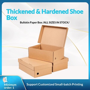 Thickened <b>Foldable</b> Kraft Shoe <b>Boxes</b> with Flip Lid, Custom Printed for Storage & Shipping - Product Image 3