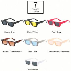 Lunettes de soleil rectangulaires vintage personnalisées avec logo, protection UV400, couleur gelée, style punk, pour hommes et femmes - Product Image 5