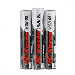 12個入り 耐久性のあるトーナメントクラス 77スピード バドミントン グースダックフェザーボール PUコルクヘッド 高弾性 安定したカーブフェザー - Product Image 1