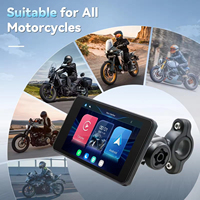 Pantalla Táctil para Motocicleta con Apple CarPlay Inalámbrico y Android Auto, Pantalla Táctil Impermeable de 4.7'' con Navegación GPS para Moto