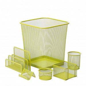 Business Office School Supplies Metal Wire <b>Mesh</b> Desk Storage 6 Piece Set <b>Mesh</b> Desk Set Stationery Set - Product Image 3