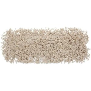 "18x3 In. <b>Microfiber</b> Rectangle <b>Mop</b> Pad for Boardwalk BWK1018 with 360 Rotating Plastic Basket-White" - Product Image 5