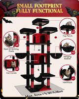 Torre para Gatos Starmoon para Gatos de Interior com Poste Arranhador, Rede, Plataformas, Condomínios e Cesto Suspenso Halloween
