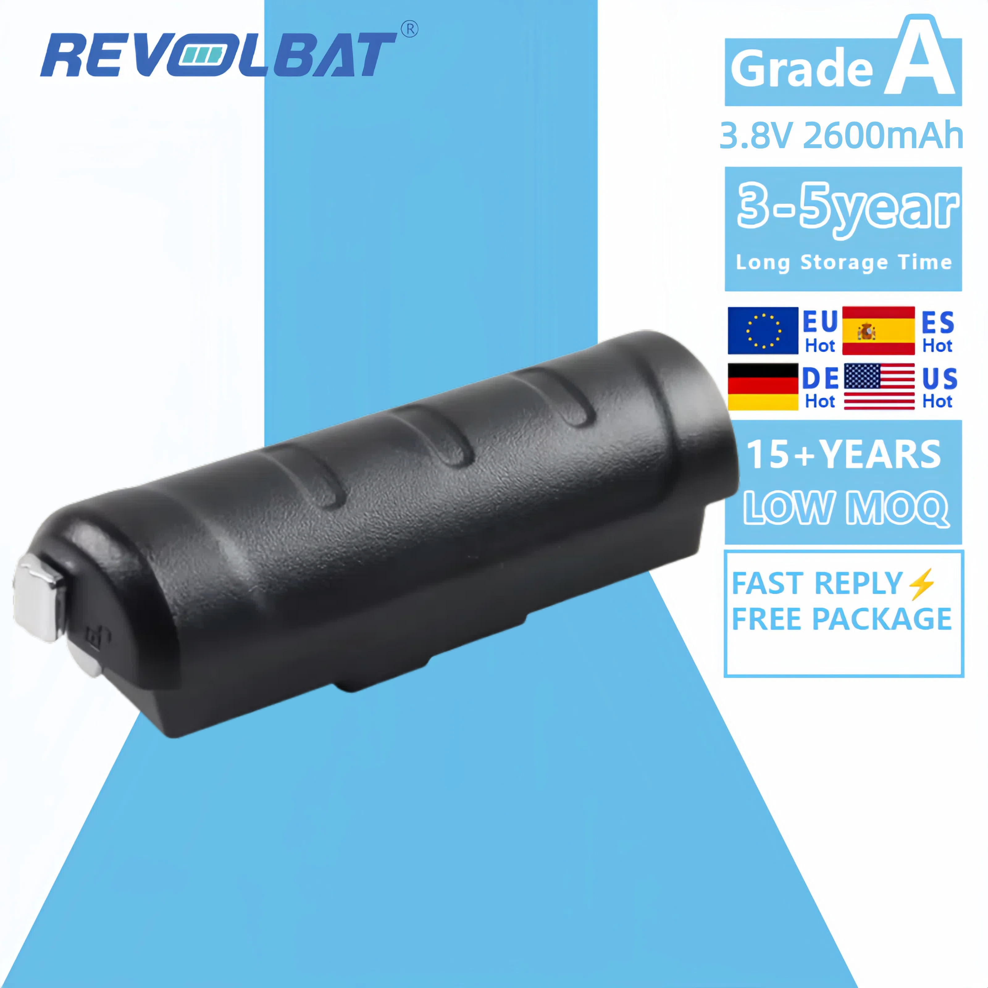 Revolbat 3,8 В 2600 мАч перезаряжаемый литий-ионный HBLU2 ACC-HBLU2-2600 мобильный терминал PDA Аккумулятор для U2 сканер штрих-кода
