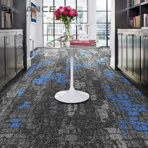Karpet lantai Modular nilon 50mm mewah pola geometris ubin karpet Modern untuk komersial kantor dan ruang tamu untuk Hotel - Product Image 2