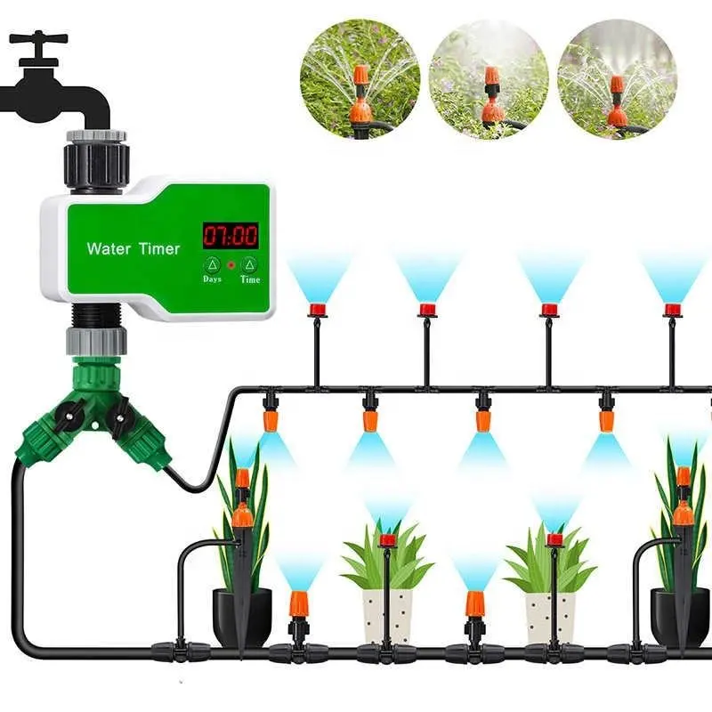 지능형 컨트롤러 자동 시간 꽃 급수 장치 정원 가정용 스프레이 물방울 분무 관개 시스템
