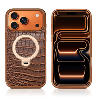 Étui de téléphone en cuir de luxe pour iPhone 18 Pro Max, compatible avec iPhone 17 16 Pro Max, accessoires pour téléphone, charge sans fil avec support