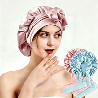 Bonnet de nuit en soie de mûrier 100 % naturelle de qualité supérieure pour femmes, idéal pour les cheveux bouclés, protection nocturne