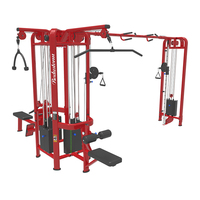 Machine de musculation commerciale cinq postes multi-jungle, structure en acier, sûre, réglable, certifiée CE, poids utilisateur max. 260 kg