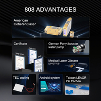 Seaheart 510K Médical CE Smart Android Remplacement de têtes de laser à diode pour épilation, 4 longueurs d'onde (755/808/940/1064 nm)