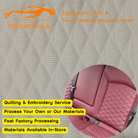 Housse de siège de voiture en similicuir PVC/PU/microfibre 60*90cm, personnalisable avec broderie, support en éponge imperméable pour l'intérieur de la voiture, canapé
