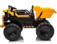 Camion à benne basculante électrique pour enfants 24V avec télécommande 2.4G, 4 moteurs, voiture tout-terrain, roues EVA, siège en cuir pour les enfants de 3 à 8 ans