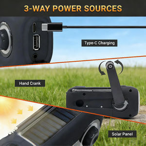 Alecter Self-Sufficient Energy Pod APH-SR20 Chargeur Solaire/Manuel Bande Météorologique NOAA/AM/FM Lumière 3 Fonctions SOS Tout-en-un Compact - Product Image 2