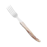 Maßgefertigtes Wiederverwendbares Original Kaffeebraunes Edelstahl Spiegelpoliertes Steakmesser Essgabel Modern Minimalistisch