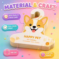 Cintre en carton blanc léger et résistant à l'humidité avec crochet, personnalisable avec logo, pour vêtements pour animaux de compagnie, cadeaux et usines