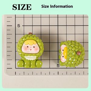 Cachorro de fruta genuina, accesorios DIY, piezas de resina, par de colgantes de llavero, bonitas bolsas ciegas, estatuas de figuras de juguete, regalos pequeños Moli para niños - Product Image 2