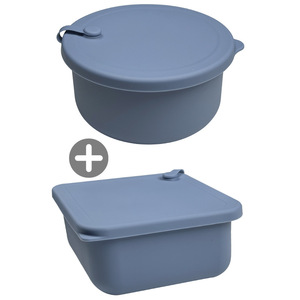 Dễ thương phong cách Silicone Hộp Ăn Trưa Hình chữ nhật hình dạng lò vi sóng an toàn thực phẩm container cho người lớn và trẻ sơ sinh xách tay sử dụng nhà - Product Image 1