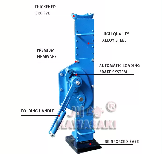 High Quality 10 T Mechanical Ratchet Steel Toe Jack Manual Lifting Ratchet with Excellent Stability