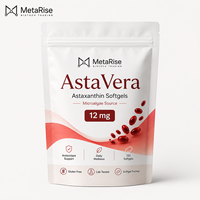 Capsules de softgel d'astaxanthine à marque privée OEM, complément alimentaire antioxydant à base de microalgues, 120 unités pour adultes