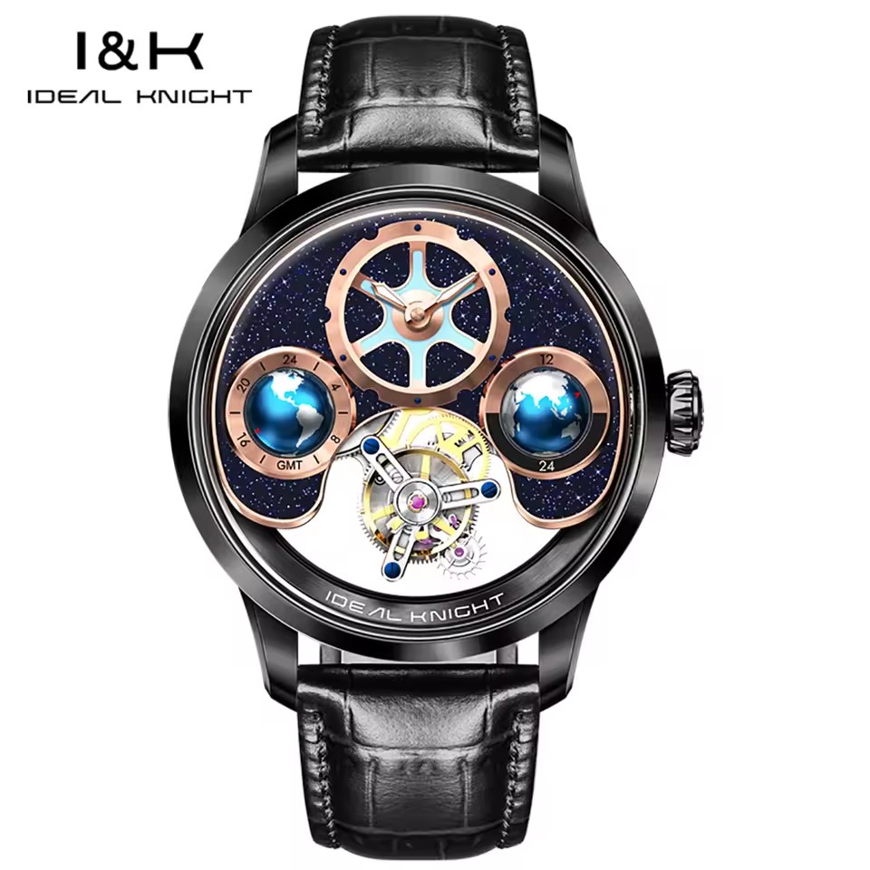 Leather Black and Rose Gold