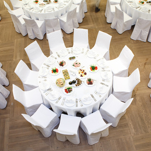 Mesa Redonda Plegable Blanca de Plástico de 152cm (6ft) para Banquetes, Bodas, Eventos, Fiestas y Restaurantes - Product Image 6