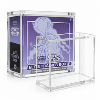 Boîte de présentation en acrylique ETB, boîte de rangement pour boosters, boîte de protection en acrylique avec couvercle magnétique, protection UV