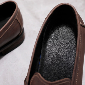 Nouvelles Chaussures Décontractées en Cuir Véritable Effet Vieilli en Peau de Cheval, Modèle Été 2026, à Enfiler, Semelle en Cuir Authentique, Confortables et Polyvalentes - Product Image 3