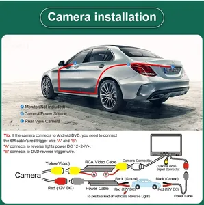 1920*1080P AHD 175° Rückfahrkamera für Volkswagen VW Passat Golf Polo B6 B7 Touareg Audi A3 A4 A5 A6 Auto-Rückfahrkamera im Kofferraumgriff - Product Image 4