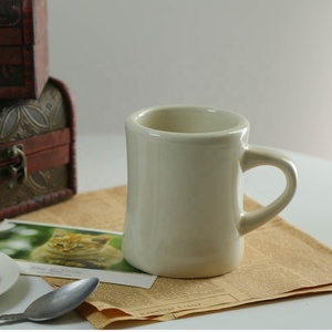 Tazza da caffè retrò con logo personalizzato tazza da caffè in ceramica a vita piccola - Product Image 6