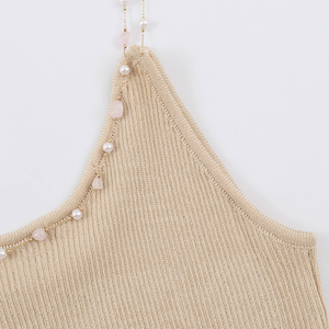 ZATRHMBM <span class=keywords><strong>Herbst</strong></span> Damenmode 2026 Neue Modische Perlen-Strickweste Retro-Trägerweste Lässige Damen-Oberteile - Product Image 5