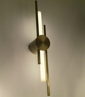 Lámpara de Pared LED Moderna, Minimalista, Creativa, Decoración de Pared, Luces Doradas para Dormitorio (A6214)