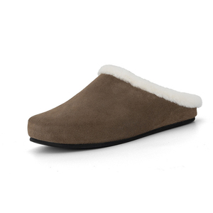 Mulas de cuero Sandalias de corcho Zapatos de patata con soporte de arco Zuecos de gamuza para mujer - Product Image 2