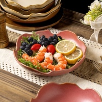Bol de service en céramique japonaise au style moderne, sans BPA, compatible micro-ondes, pour desserts, fruits, salades, collations, maison, hôtel, restaurant