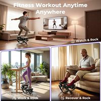 Appareil de fitness portable RS Indoor Step Rocker pour entraînement aérobie, équipement de fitness Rock Stepper, machine d'exercice à domicile